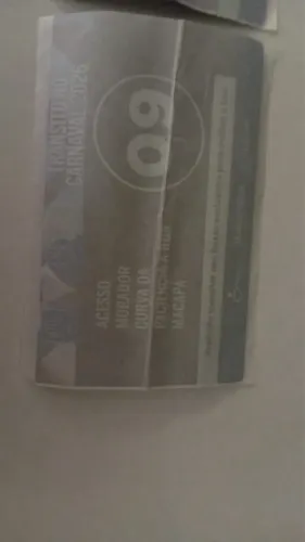 Adesivo de acesso para o carnaval 