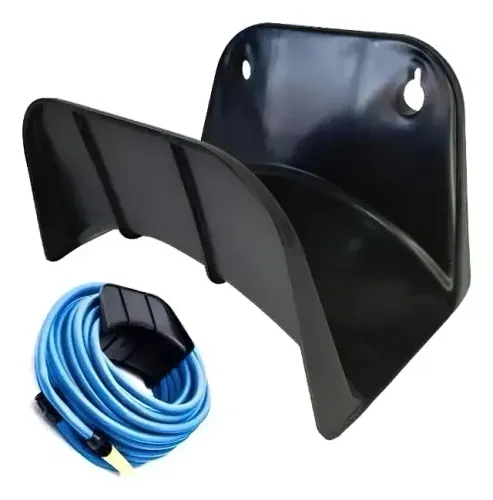 Suporte para mangueira jardim em plástico preto - Novo a pronta entrega