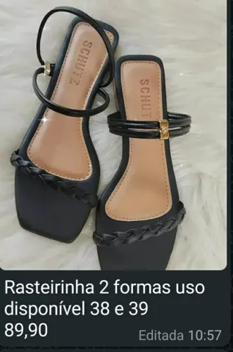 Rasteirinha Cor Preto