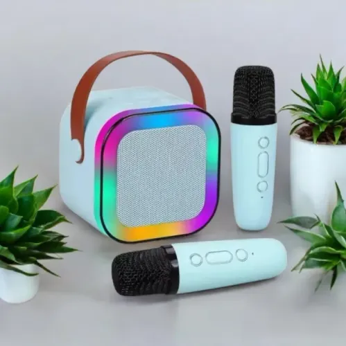 Caixa Bluetooth com Microfone Ideal para Karaokê
