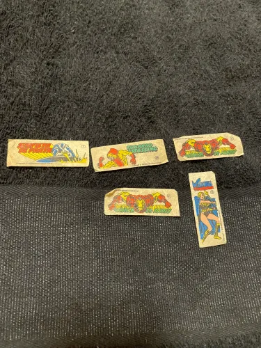 Figurinhas do Chiclete Ping Pong coleção Super Heróis Marvel, conservadas!  Anos 70