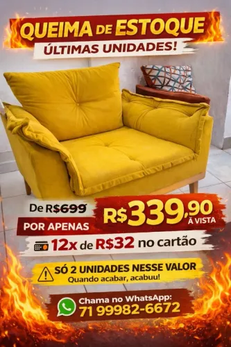 Poltrona em queima de estoque
