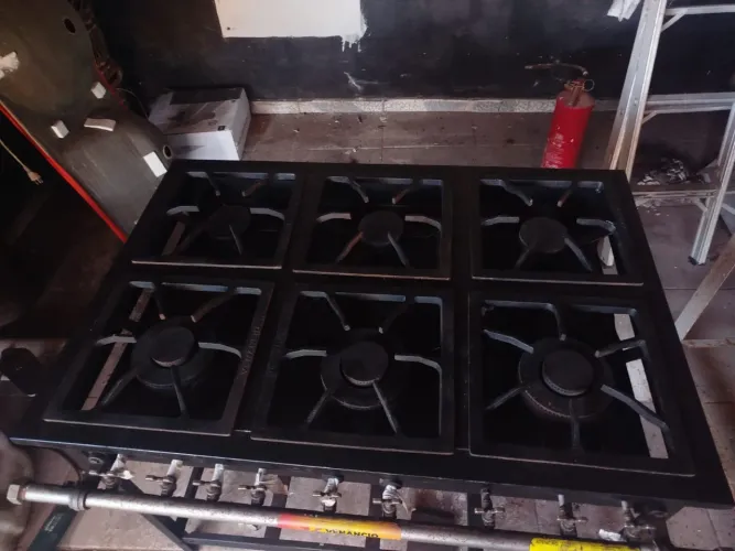 Fogao Gás Industrial Extra 6 Bocas 3 Duplas Espera para Forno E6D3E - Venâncio