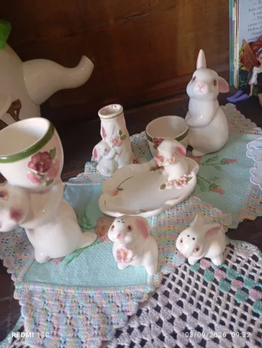 Coelhos weeis cerâmica antiga!