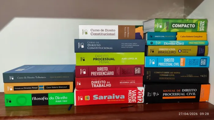 Queima, Kit 16 Livros de Direito, OAB + Faculdade, Obras Clássicas (Lenza, Aury Lopes Jr)
