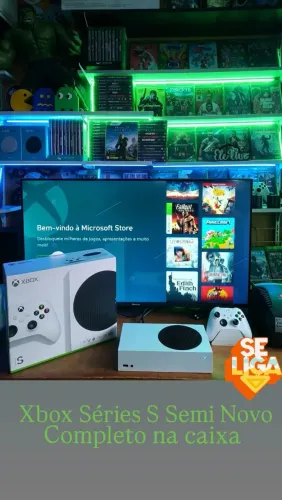 Xbox Séries S Semi Novo completo na caixa