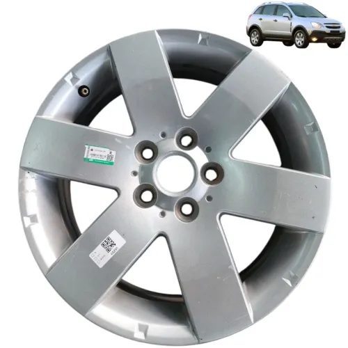 Roda Avulsa Aro 17 Gm Captiva Sport 2008 2009 2010 5x114,3 - Cinza Claro