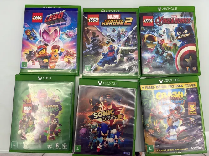 Xbox one s 1TB + 1 controle + 6 jogos