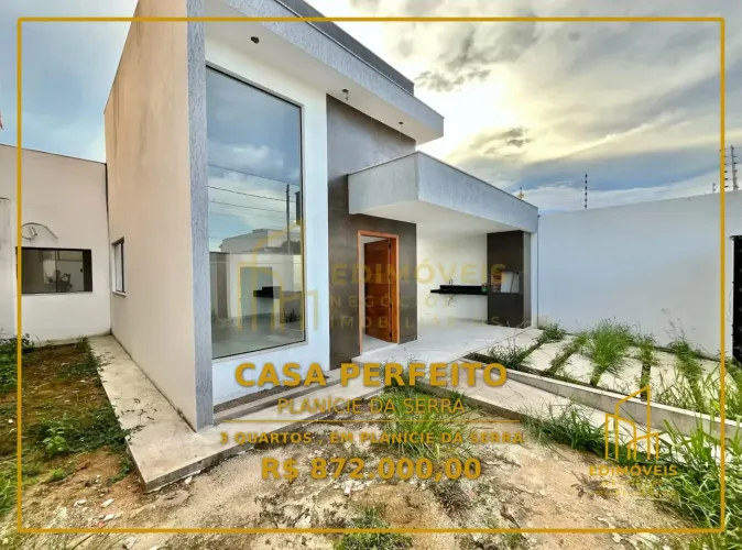 Exclusiva Casa em Planície da Serra: Projeto Moderno e Ambientes Amplos