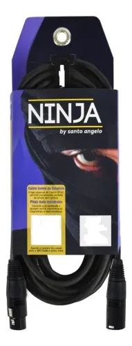 Cabo Microfone Balanceado Xlr Santo Angelo Ninja 9,15 Metros