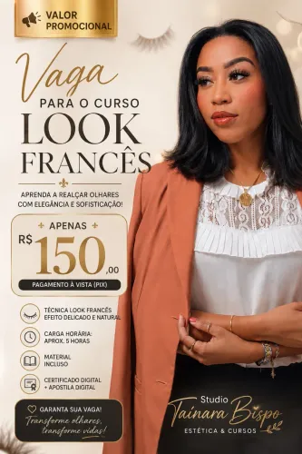 Curso de Extensão de Cílios - Look Francês | Promoção Especial R$ 150