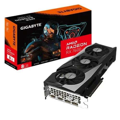 Placa de Vídeo Radeon RX 7600 8GB GDDR6 Gigabyte Gaming OC 128 Bits