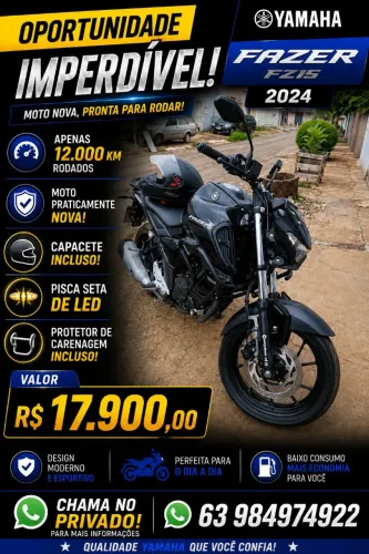 Yamaha Fazer FZ15 ABS 2024 - Excelente Estado | Pronta para Rodar