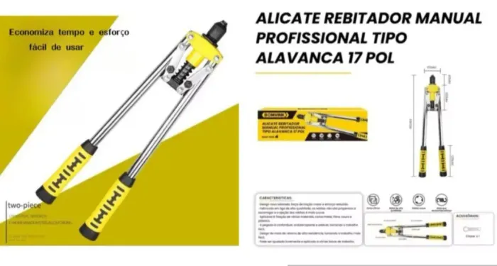 ALICATE REBITADOR MANUAL TIPO ALAVANCA PROFISSIONAL 