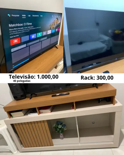 TV TCL / Rack de sala (aceito cartão)