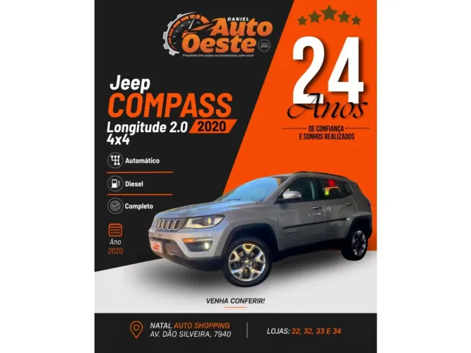 Jeep Compass Longitude 2.0 4X4 Dies. 16V Aut. 2020