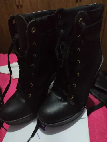 Bota Coturno Feminino Preto Cano Baixo - Nº 37 | Sola Tratorada | World Boot LINE