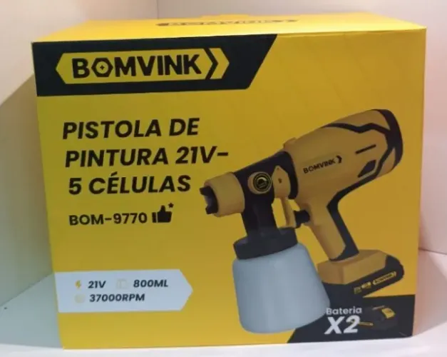 Pistola de Pintura 21V 5 Cédulas BOMVINK BOM-9770