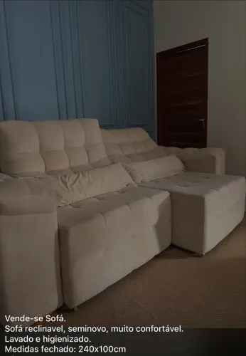 SOFÁ RECLINÁVEL SEMINOVO