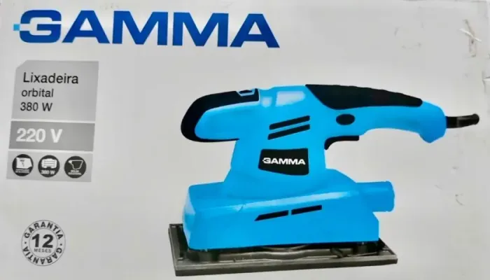 Lixadeira Orbital 380W com Controle de Velocidade Coletor De Pó 220V Profissional Gamma