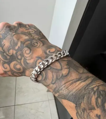 Pulseira folheada prata masc..<br>?Pulseira Grumet Em Prata 925<br>?Pulseira Grumet Em Prata 925