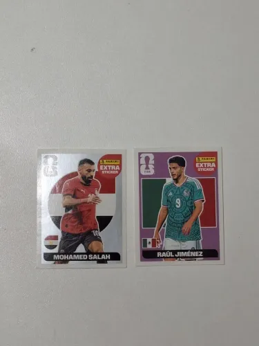 Figurinhas Legend Mohamed Salah Prata + Raúl Jiménez Regular