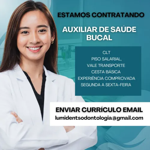 Auxiliar de saúde bucal com experiência l