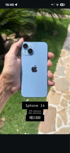? iPhone 14 128Gb azul | 87% Bateria | Sem Detalhes