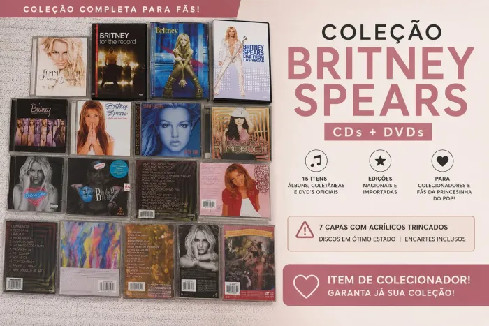 Coleção Britney Spears - 15 CDs e DVDs Originais - Item de Colecionador - Aproveite