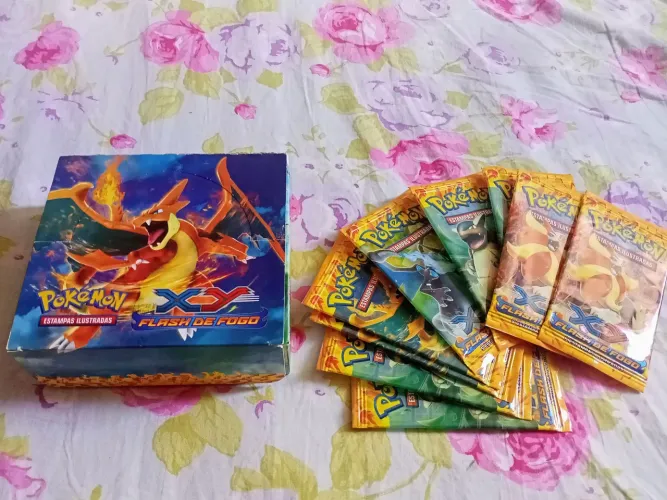 BOX CARTAS POKEMON ABERTA + 10 Embalagens 