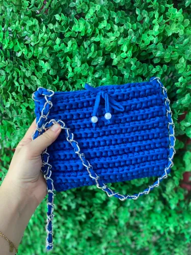 Bolsa de crochê malha fio