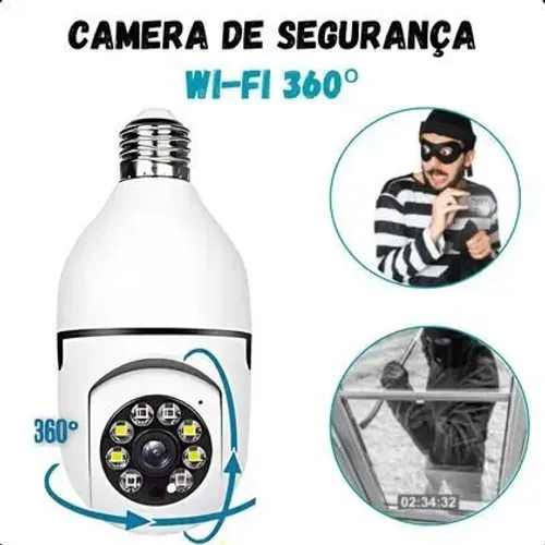 Camera de segurança inteligente wi-fi modelo tipo lâmpada alta qualidade