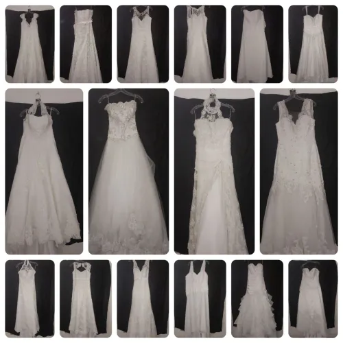 VESTIDOS DE NOIVA BRANCOS DE RENDA(30 UNIDADES)