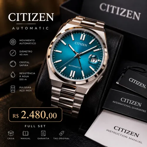 Citizen Tsuyosa Automatic Azul Safira 40mm Full Set NOVO