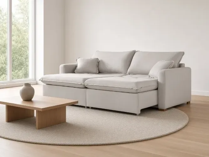 Sofá Cama Madri 2,24m Linho (NOVO A PRONTA ENTREGA)
