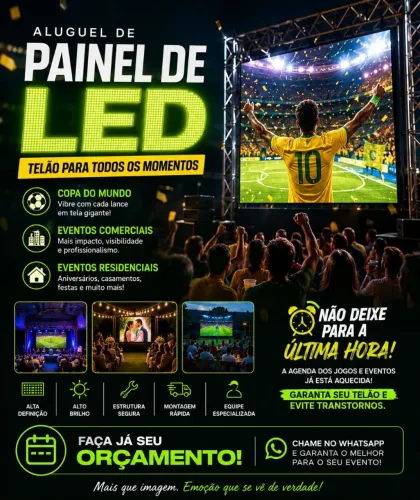 Painel de LED para Festas e Eventos no RJ