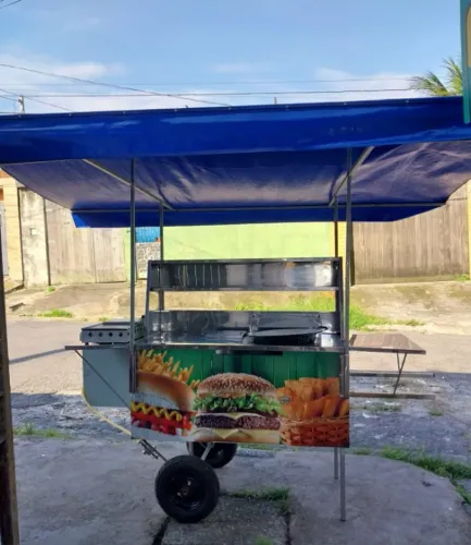 Carrinho de Lanche COMPLETO!!! 3 em 1 + Extras