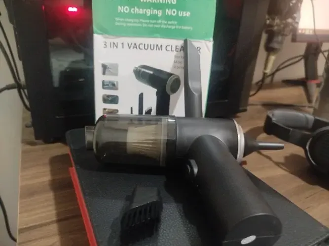 Mini Aspirador Sem Fio para Carro e Casa 120W - Sucção Forte (ENTREGA GRÁTIS)