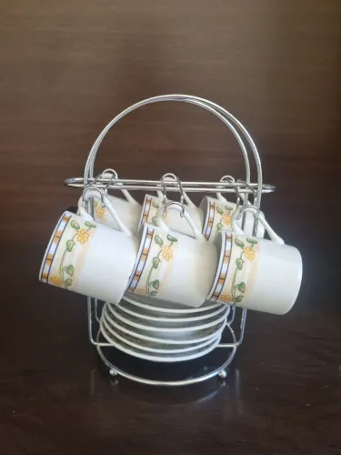 Conjunto de xicaras para cafe em porcelana antiga
