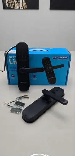 Fechadura Digital Multilaser LIV SE233 com leitor Biométrico<br>