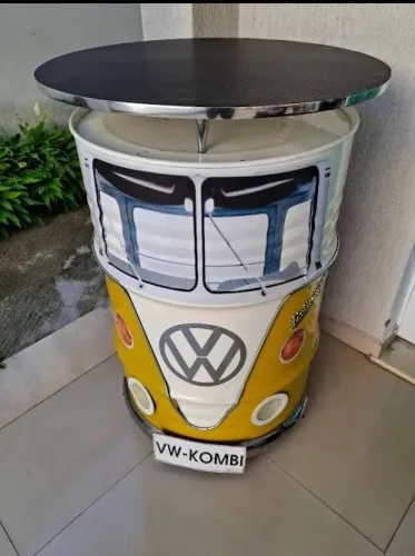 Tambor Bistrô Kombi Bar com Luz 110V - Estilo Industrial