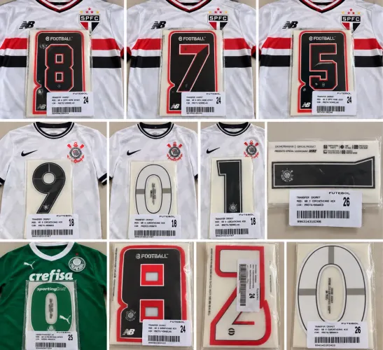 Números Oficiais Camisa Futebol - Vários Times