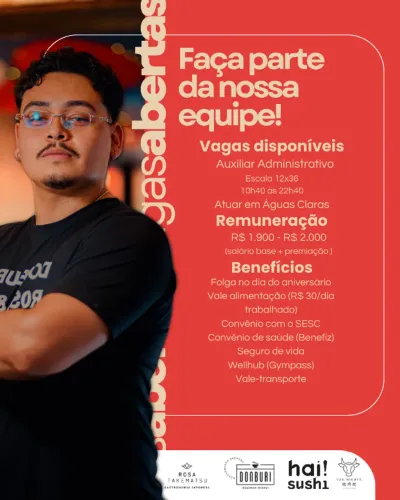 Oportunidade na área administrativa!