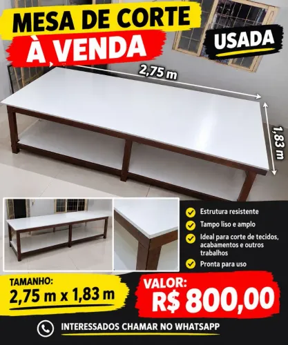 Mesa de corte 2,75 por 1,83