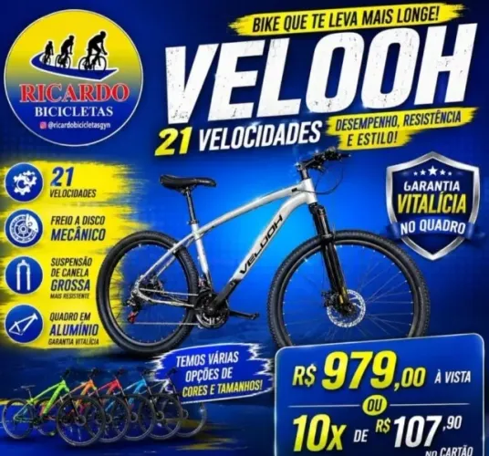 Bicicleta 29 Velooh 21 velocidades freio a disco