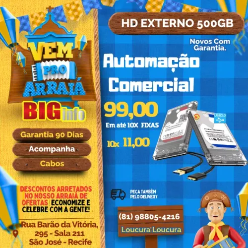 Hd Externo 500gb Slim Case 2,5 Usb 3.0 Notebook Pc Tv 