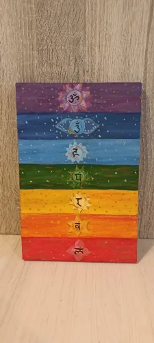 Quadro Pintura Tinta à Óleo - Chákras 20x30