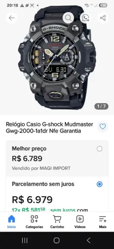 Relogio Cassio G Shok