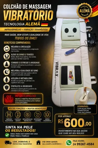 Colchão massageador vibrax - Para você relaxar !