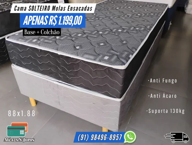 CAMA SOLTEIRO MOLAS ENSACADAS